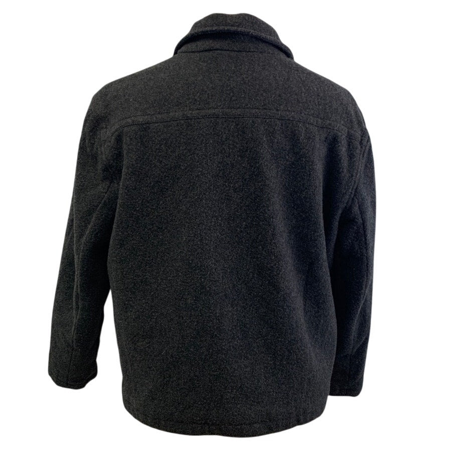 GAP Mens Medium Full Zip Collared Fully Lined Wool Blend Basic Winter Coat