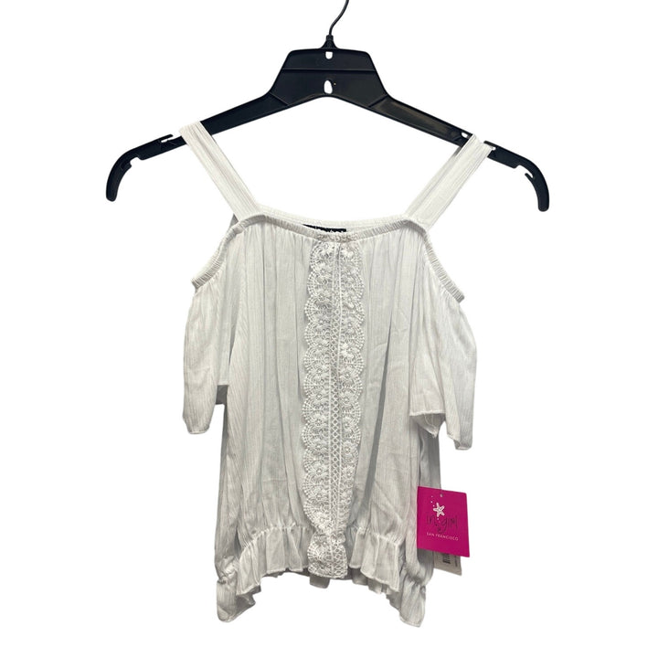 New IN Girl San Francisco Girls XL Off Shoulder Rayon Gathered Peasant Blouse