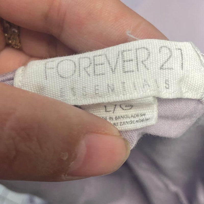 Forever 21 Juniors Large Spaghetti Strap Light Purple Cotton Blend Cami Top EUC