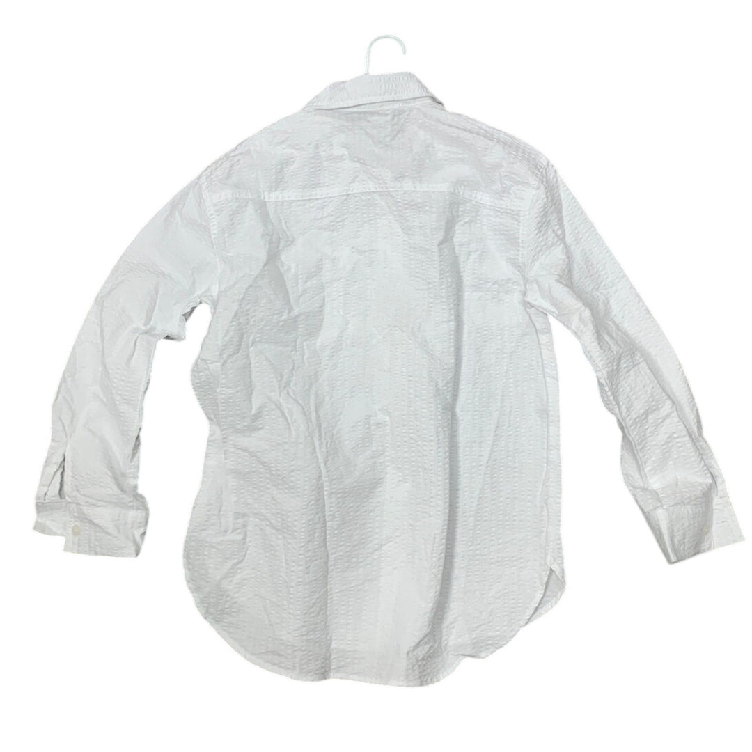 New Art Class Girls Medium (8) White Long Sleeve 100% Cotton Button Up Shirt