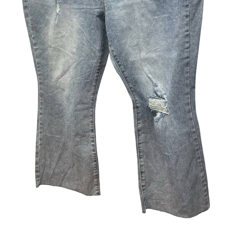 New Terra &amp; Sky Plus Size 20W Stone Washed High Rise Stretch Denim Blue Jeans