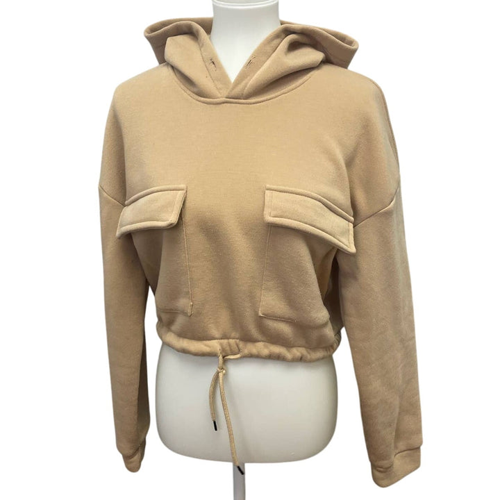 New Look Womens Large Long Sleeve Cotton Blend Cropped Sweatshirt Hoodie
