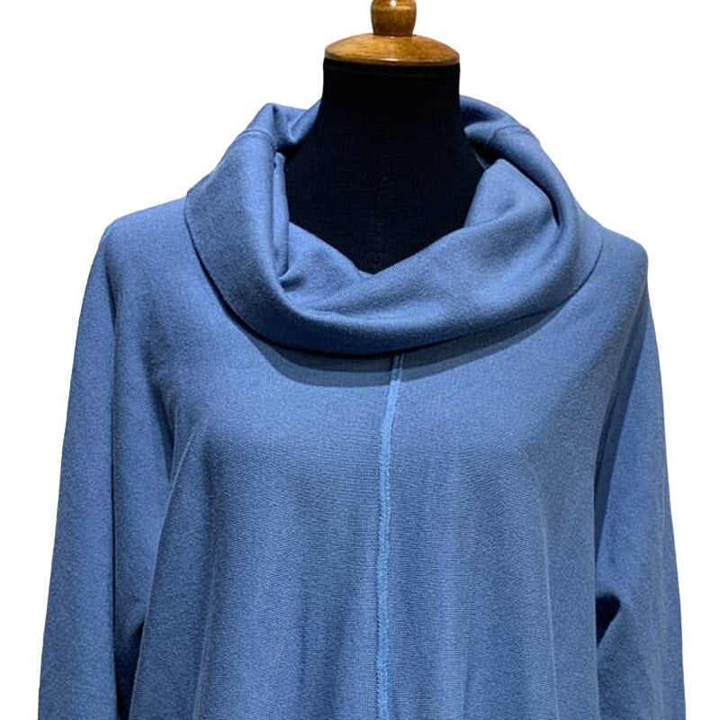 Chelsea &amp; Theodore Woman 1X Long Sleeve Cowl Neck Knit Lightweight Tunic Sweater