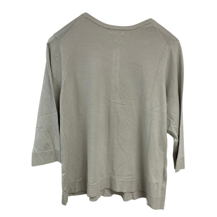 New Charter Club Womens 3X Neutral Tan Button Up Long Sleeve Cardigan Sweater