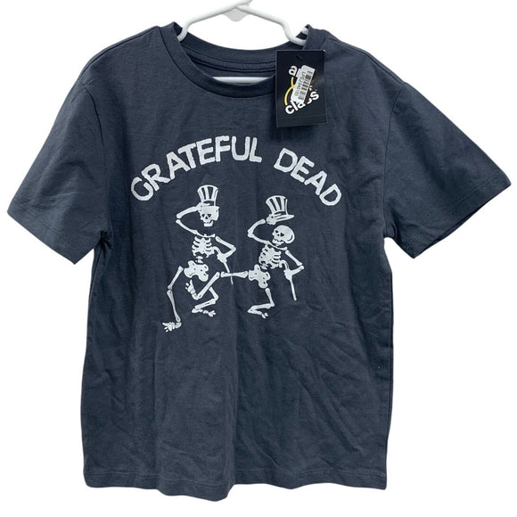NWT New Boys Small (6/7) Grateful Dead Skeletons PolyCotton Short Sleeve Tee