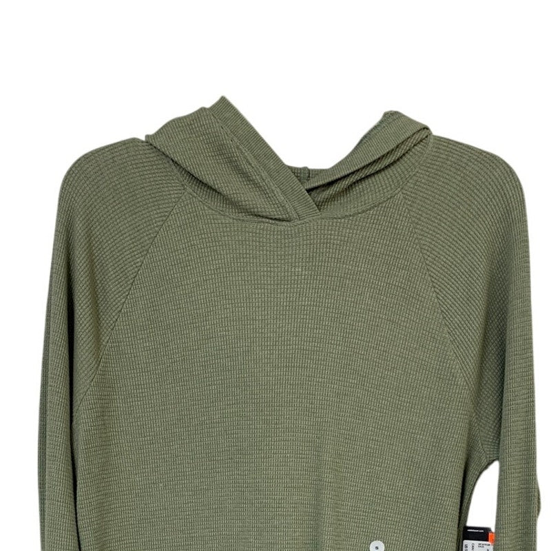 New Eddie Bauer Womens Small Sage Myraid Thermal Long Sleeve Hooded Dress