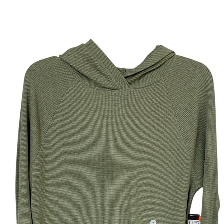 New Eddie Bauer Womens Small Sage Myraid Thermal Long Sleeve Hooded Dress