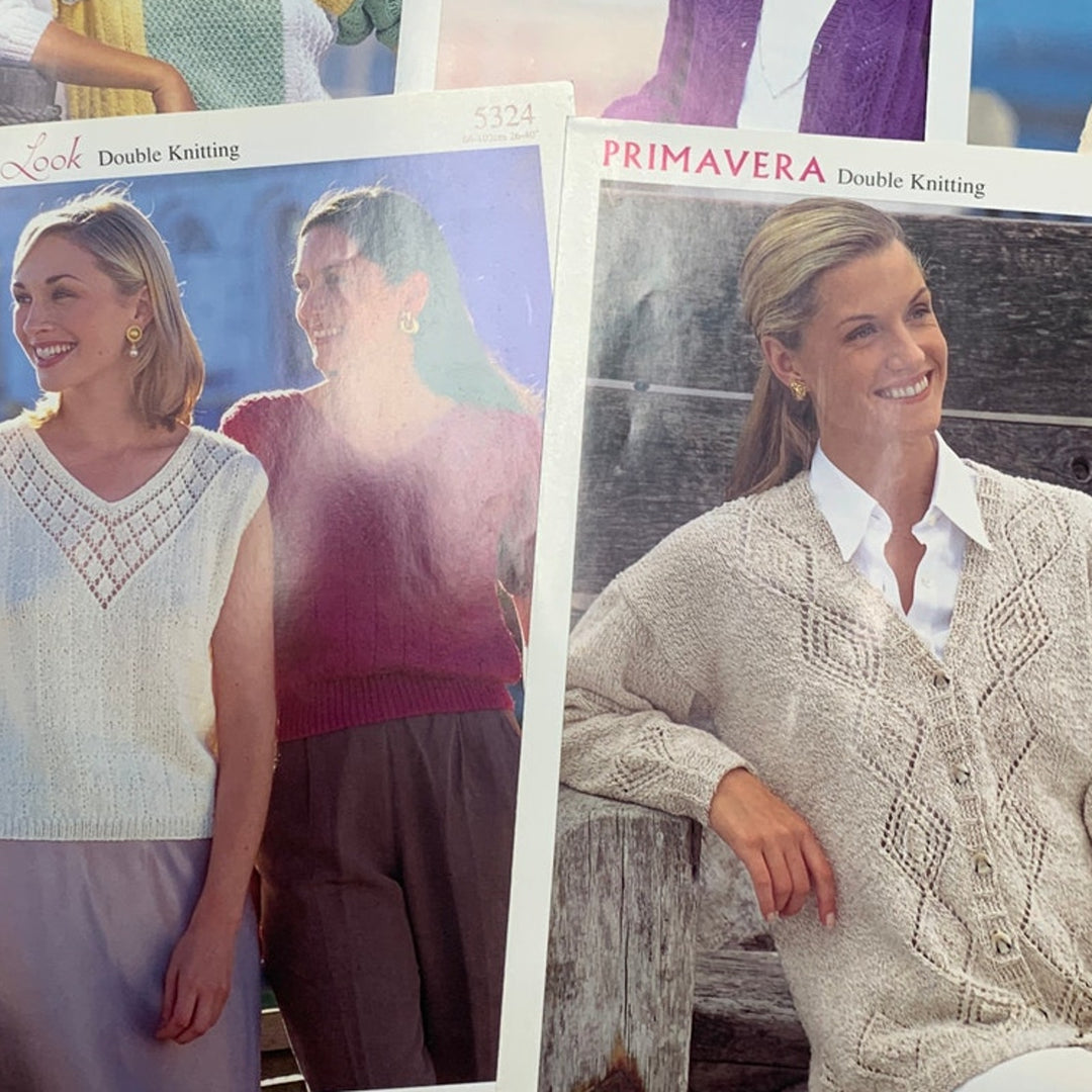 Wholesale Lot of 100 New Women Men Kids Vintage 1990s 2000s Knitting Patterns