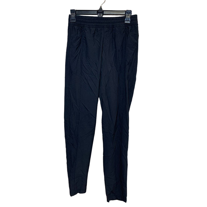 The North Face Womens Sze 2 Regular Long Black Nylon Elastic Waist Pants Pockets