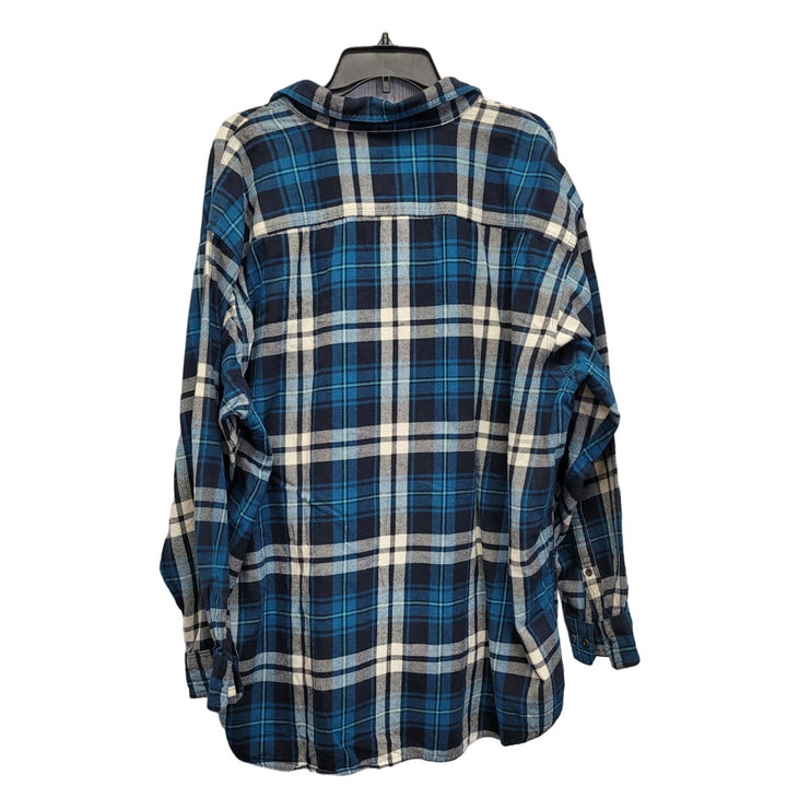 Red Head Mens 3XL 100% Cotton Plaid Long Sleeve Button Up Shirt w Front Pockets