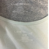 2 Lane Bryant Womens 14/16 Lace Front Sleeveless Stretch Cotton Tank Tops