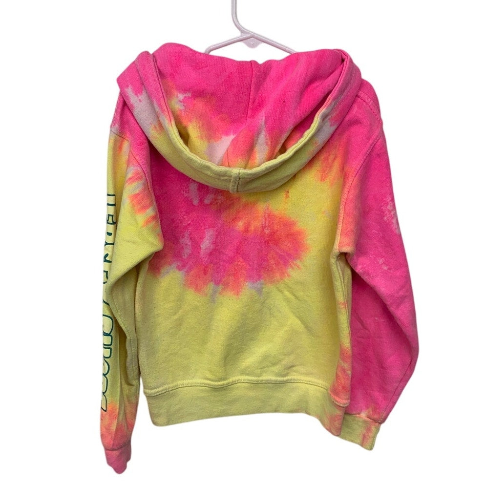 Jon Lauren Girls XS Tie Dye My First Seaside Tee Long Sleeve Hoodie Sweatshirt