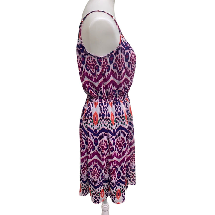 GAP Womens Medium Art Deco Geometric Design Spaghetti Strap Gathered Waist Dress