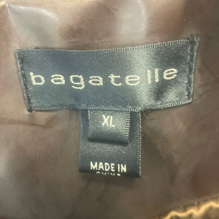 Bagatelle Womens XL Polyurethane Long Sleeve Waterproof Metallic Copper Raincoat