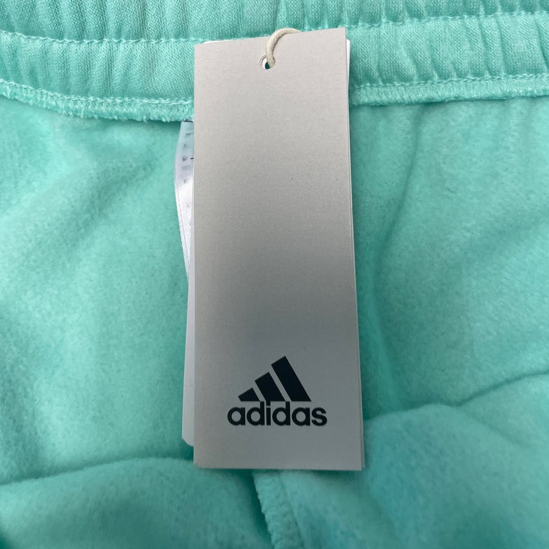 New Adidas Mens Small PolyCotton Elastic Drawstring Waist Cargo Sweatpant Shorts