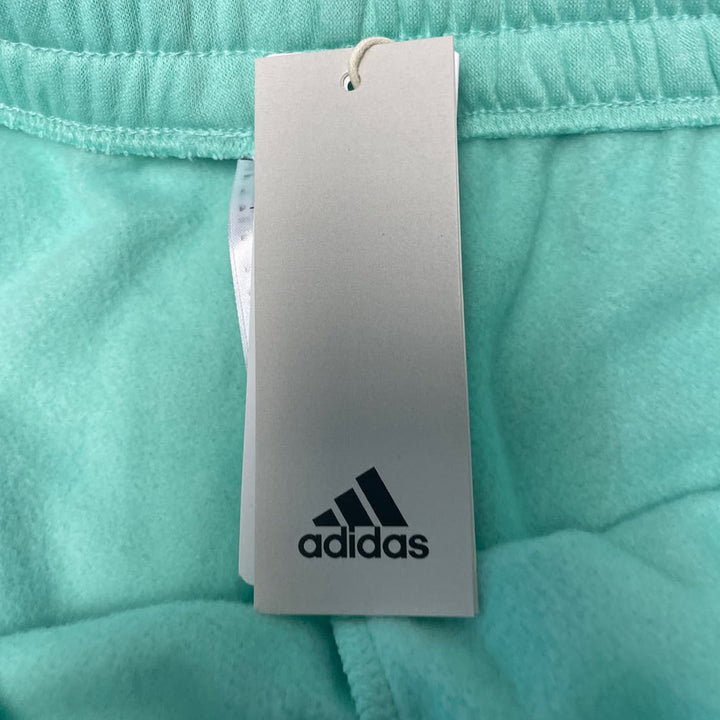 New Adidas Mens Small PolyCotton Elastic Drawstring Waist Cargo Sweatpant Shorts