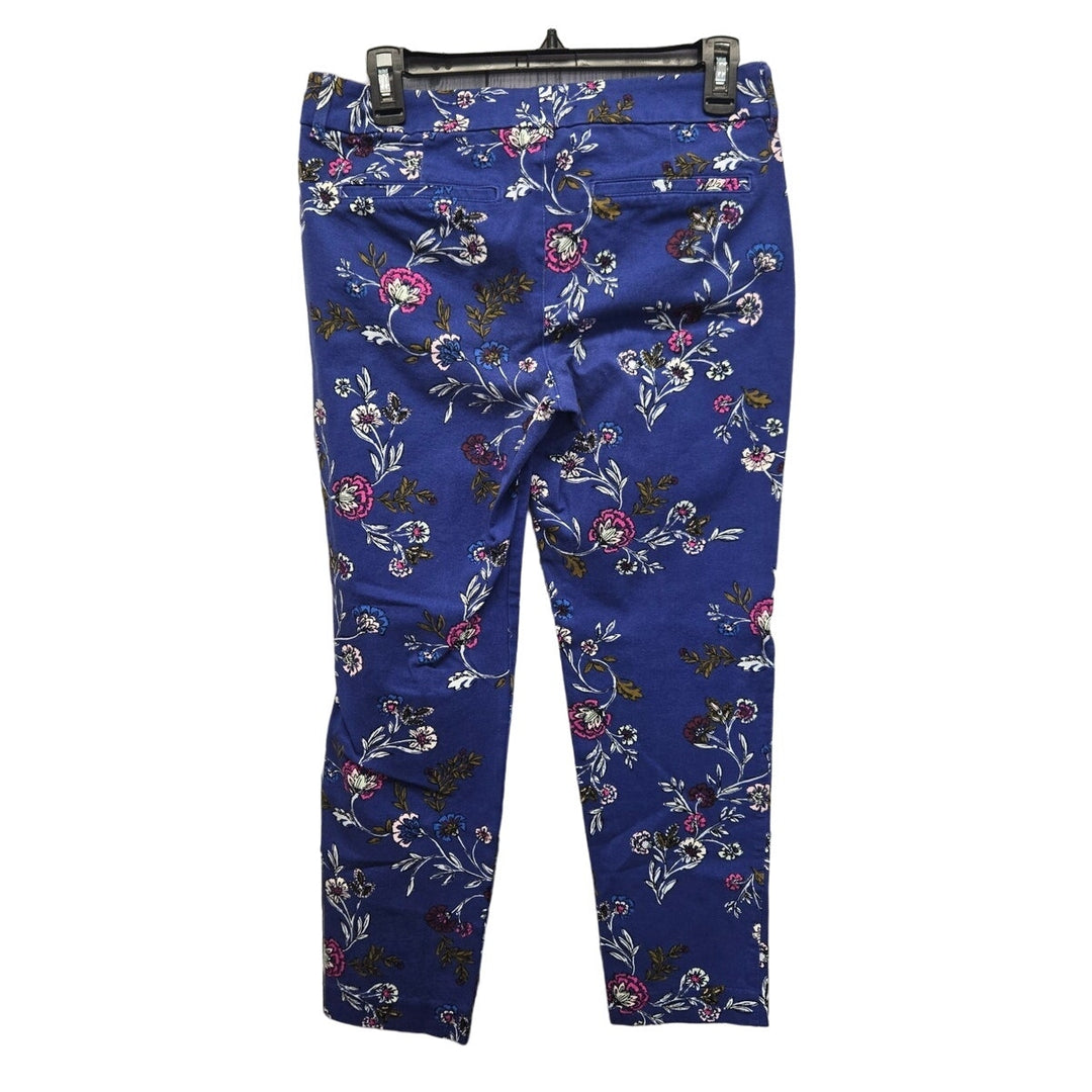 Old Navy Womens 8 Midrise Pixie Stretch Cotton Floral Latch &amp; Eye Jeans