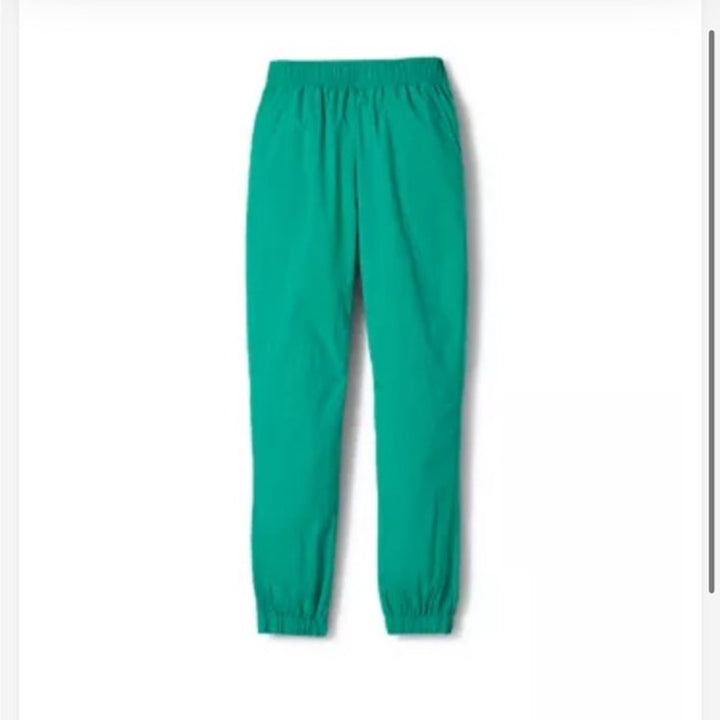 New Eddie Bauer Womens 3X Teal Green Elastic Waistband Karla Woven Sweatpants