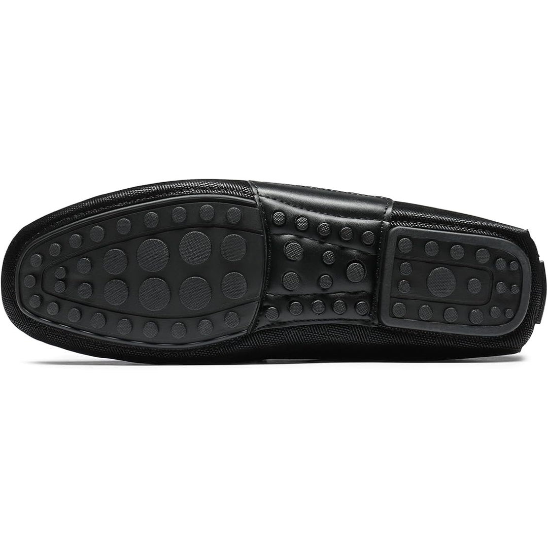 New Bruno Marc Mens 10 Black Driving Penny Loafers Casual SlipOn Moccasins Shoes