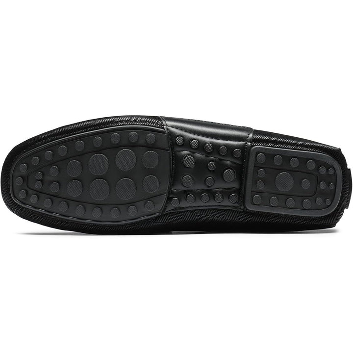 New Bruno Marc Mens 10 Black Driving Penny Loafers Casual SlipOn Moccasins Shoes