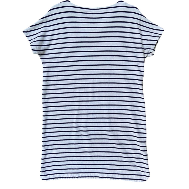 Madewell Womens Medium 100% Cotton Short Sleeve Crew Neck Striped T-Shirt Dress