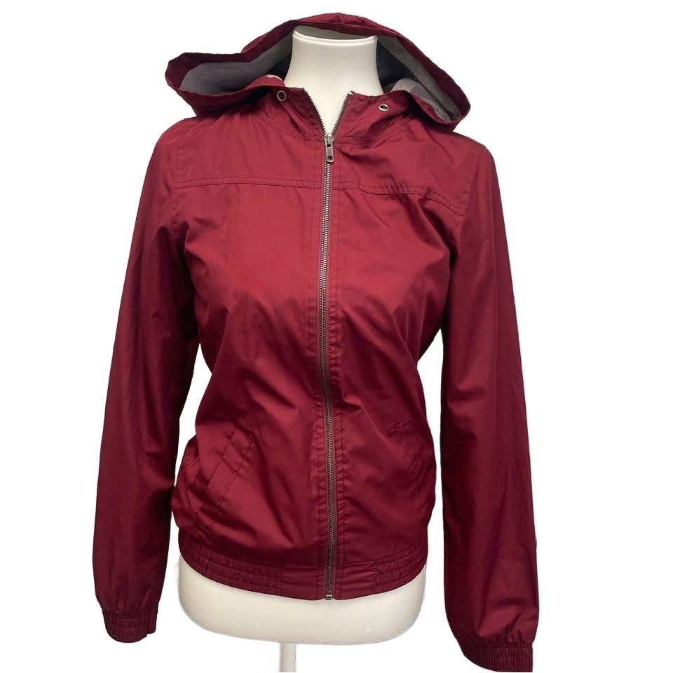 Zine Womens Small Full Zip Hooded Warm Lined Wind Breaker Rain Jacket