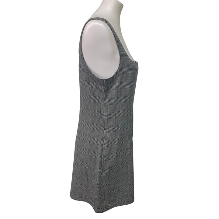 New American Eagle Womens Medium Houndstooth Plaid Sleeveless Back Zip Dress