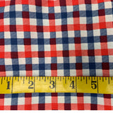 1 YD New Emma & Mila 36" X 44" USA Red White Blue Gingham Quilting Cotton Fabric