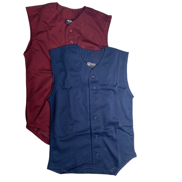 4 New Tag Team Uniform Youth Medium Button Down Sport Mesh Jersey Tank Top Vests