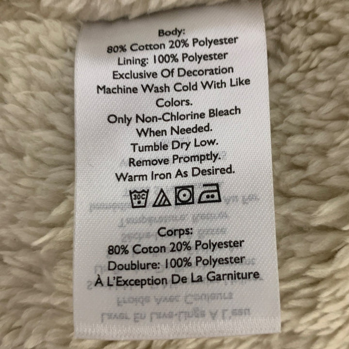 New Eddie Bauer Mens XXL Tall Grey Faux Sherpa Quarter Zip Pullover Sweatshirt