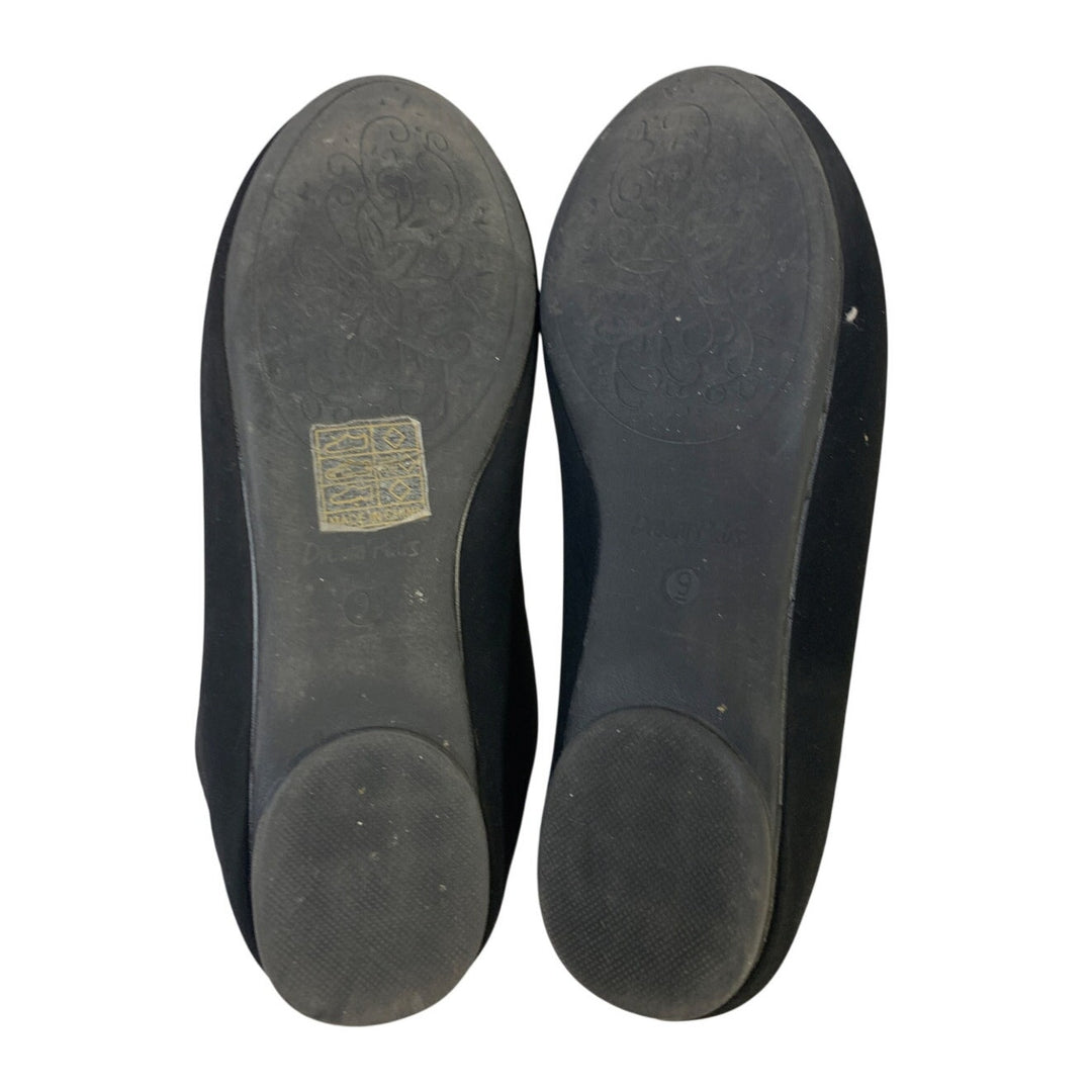 Dream Pairs Womens Size 9 Black Ballet Flats Closed Round Toe Slide On Shoes