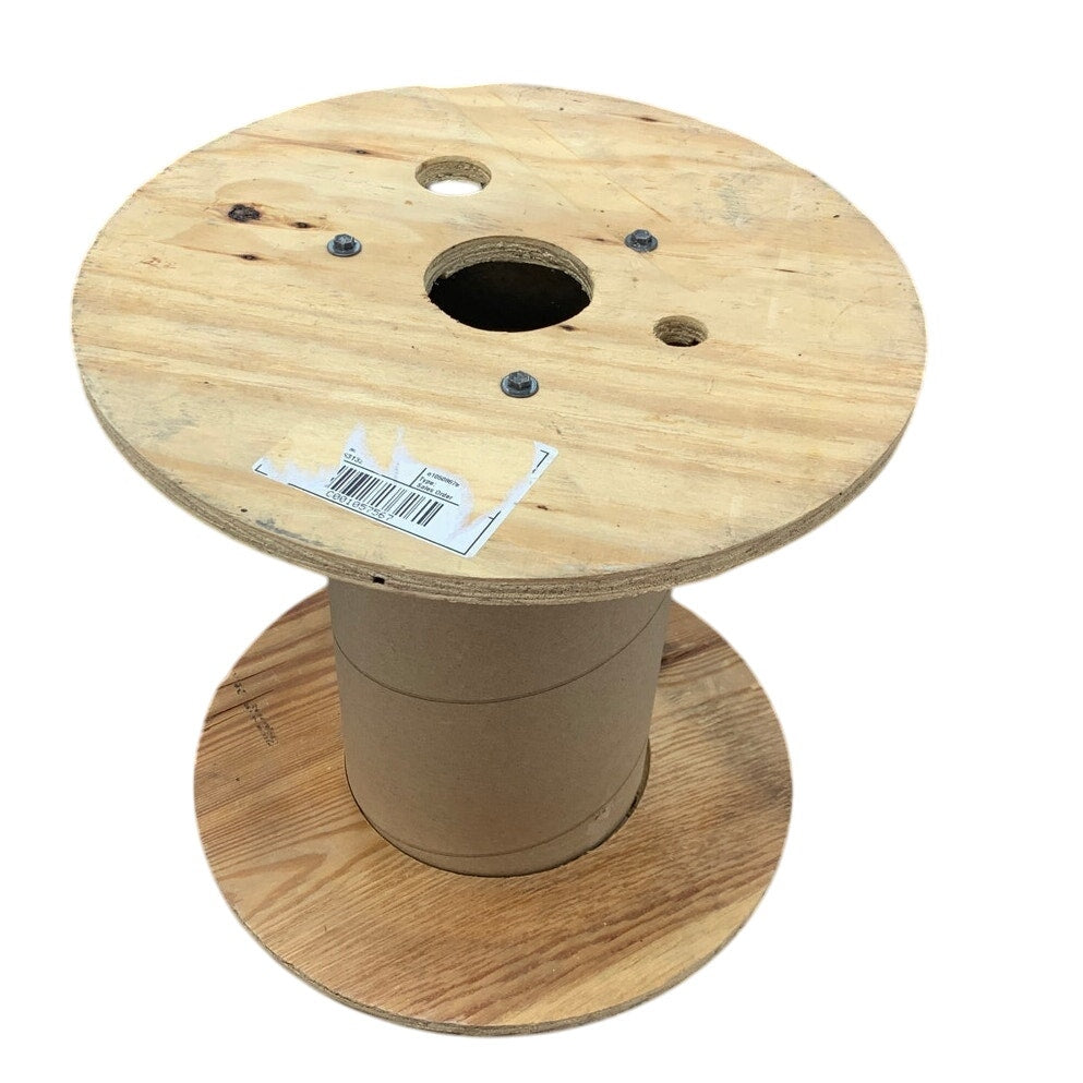 Used 15.5" Diameter Wooden Cardboard Center Plywood Spool Craft Supply Decor