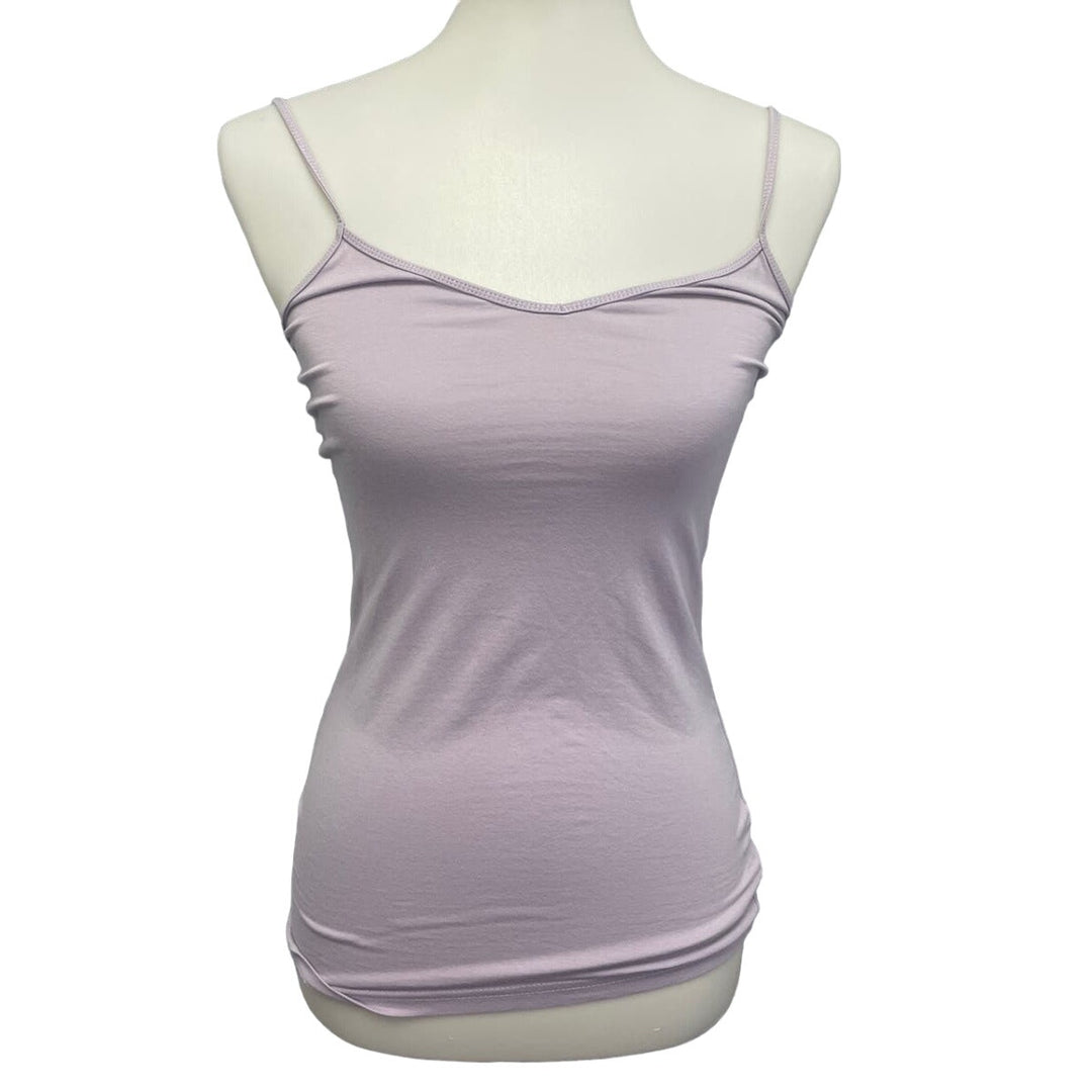 Forever 21 Juniors Large Spaghetti Strap Light Purple Cotton Blend Cami Top EUC