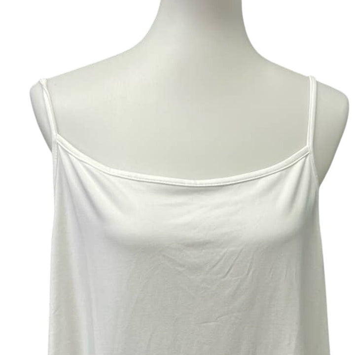 SHEIN Curve Womens 4XL Sleeveless Polyester Spaghetti Strap White Cami Tank Top