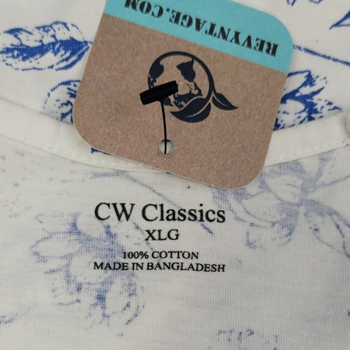 Hand Printed Upcycled Womens XL She Is A Wildflower Floral Flowing Cotton Tee