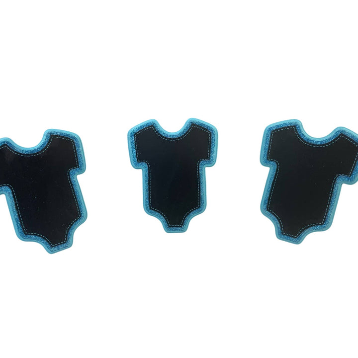 Lot of 3 Baby Boy Glitter Lined Chalkboard Baby Shower Signage Party Decor