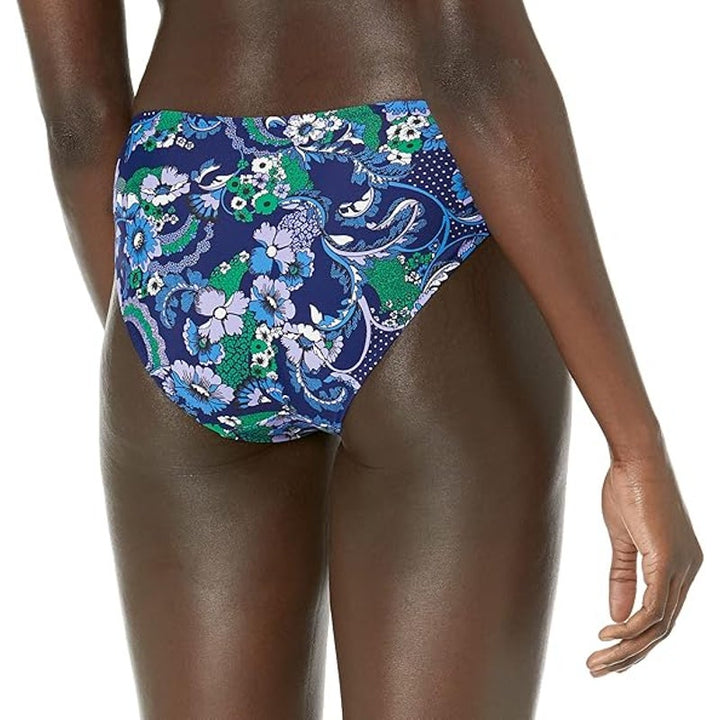 New Amazon Essentials Womens Small Blue Paisley Bikini Swimsuit Bottoms ONLY