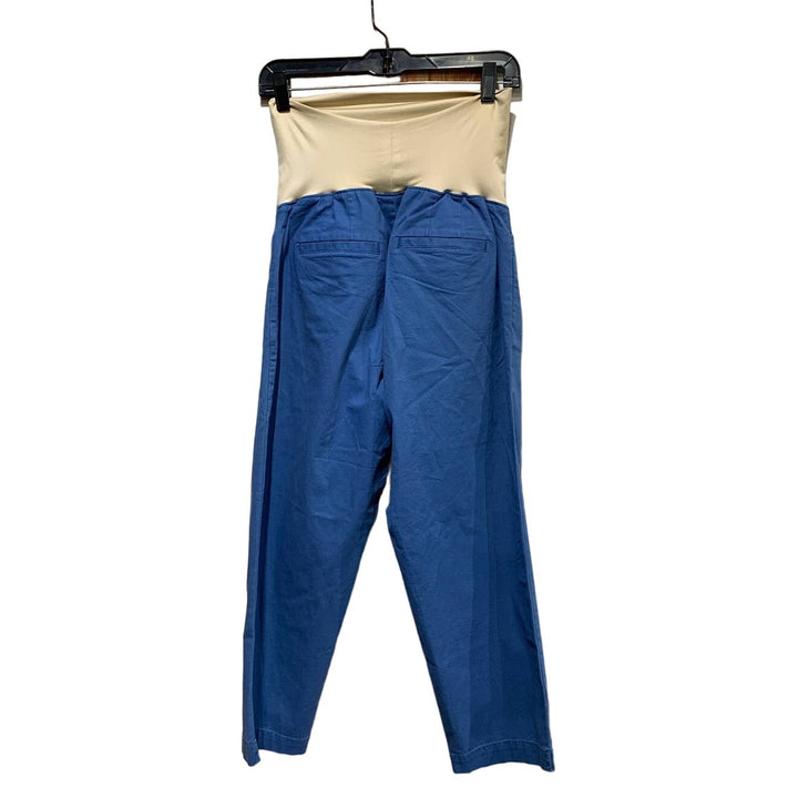 New New LOFT Size 6 Maternity Stretch Panel Cotton Blend Denim Tapered Pants