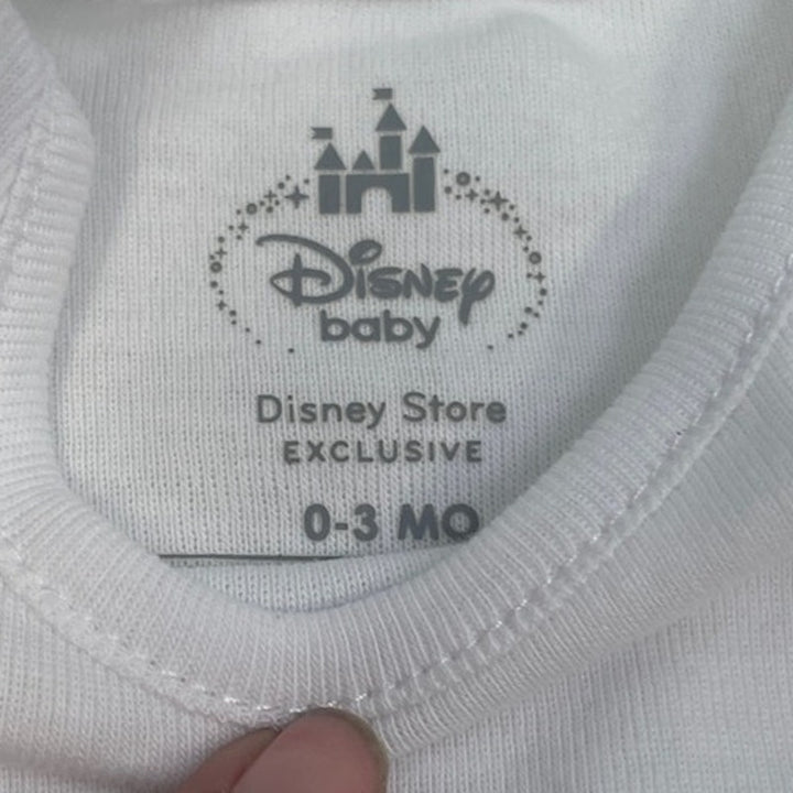 New Disney Baby 0-3 Mos 100% Cotton Basic One Piece Short Sleeve Top in Gift Bag