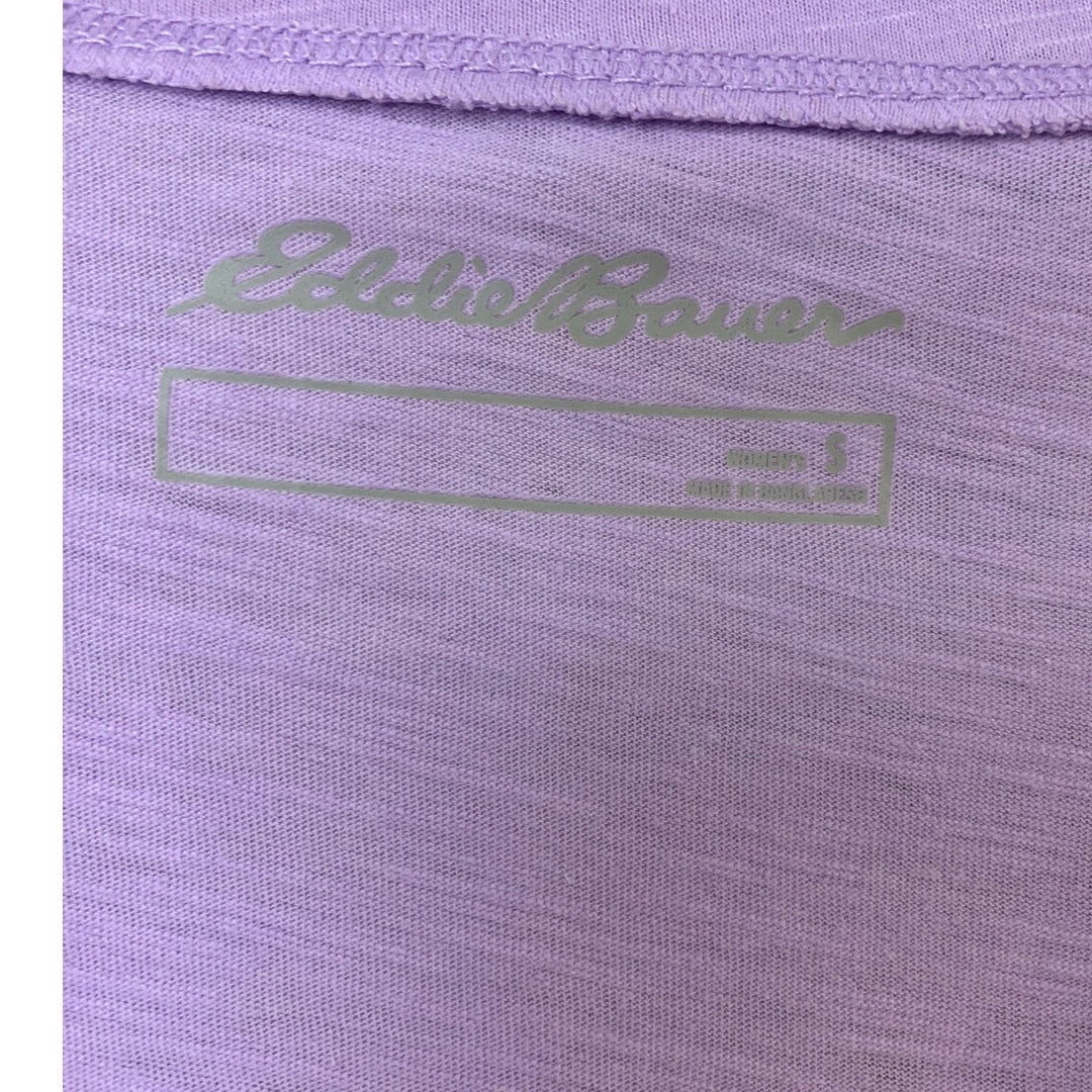 2 New Eddie Bauer Womens Small Daisy Slub Notch Neck Try Out Long Sleeve Shirts