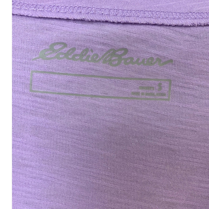 2 New Eddie Bauer Womens Small Daisy Slub Notch Neck Try Out Long Sleeve Shirts