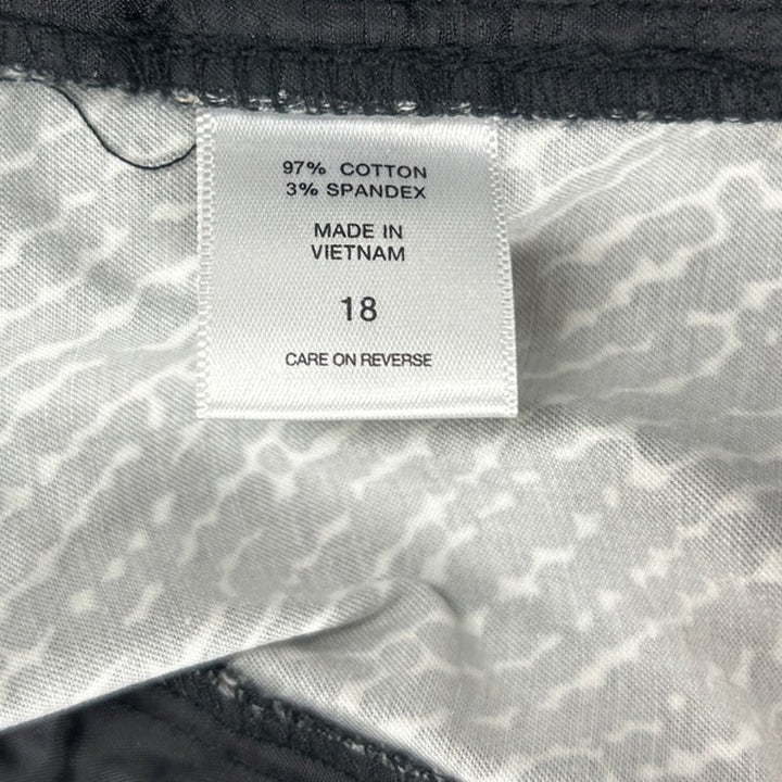 7th Avenue New York &amp; Co Womens Size 18 Cotton Blend Stretch Cuffed Crop Pants
