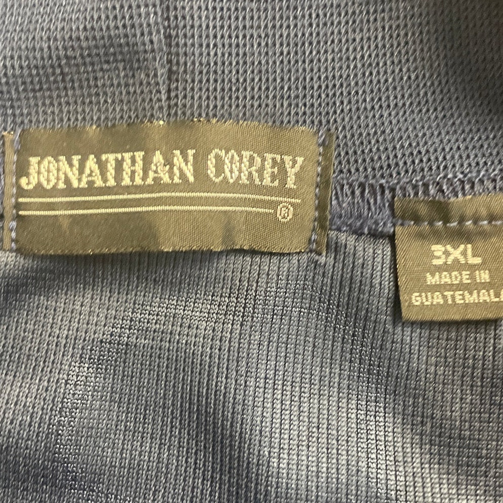 Jonathan Corey Mens 3XL Navy Blue PolySpandex Short Sleeve Tee Shirt