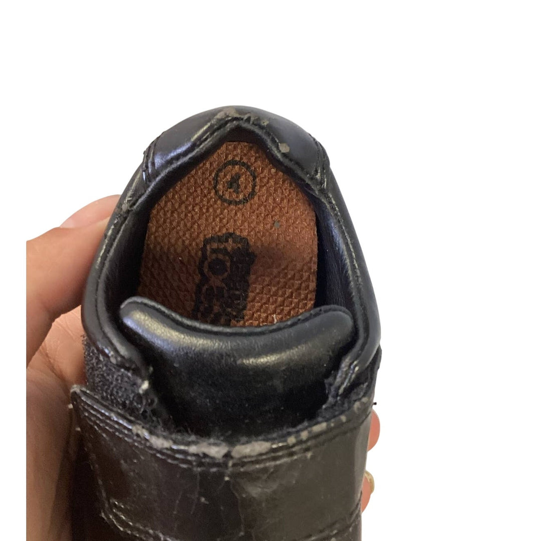 2 Pairs of Baby Boy Size 4 Black Formal Shiny Faux Leather Shoes Baby 8 &amp; Toes