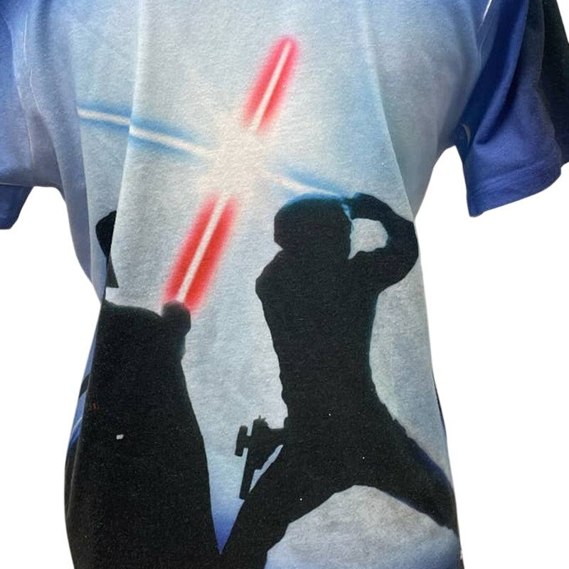 Star Wars Small Darth Vader Luke Skywalker 100% Polyester Short Sleeve Tee Shirt