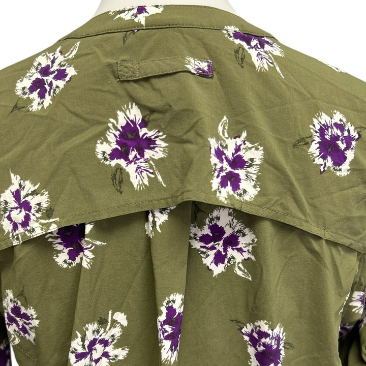 Duluth Trading Co Womens Small Nylon Spandex Long Sleeve Button Down Shirt