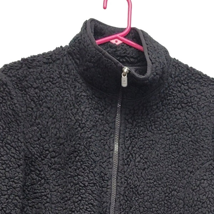 Fila Sport Womens Large 100% Polyester Full Zip Sherpa Jacket W Front Pockets