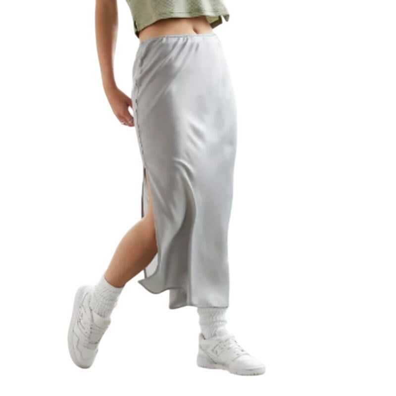 New American Eagle Womens Size 8 Dove Gray Maddie &amp; Kenzie Ziegler Midi Skirt