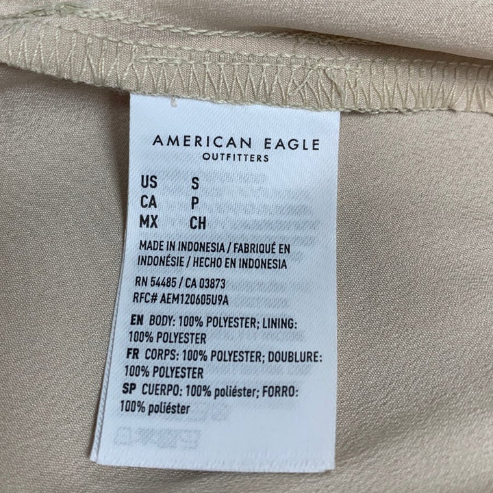 New American Eagle Womens Small AE High-Waisted Tan Sandbar Midi Slip Skirt