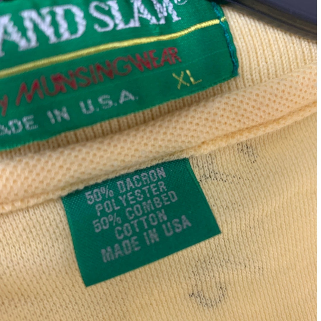 2 Vintage Grand Slam Players Mens XL Short Sleeve Striped Solid Polo Shirts